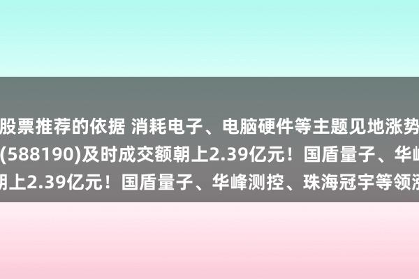 股票推荐的依据 消耗电子、电脑硬件等主题见地涨势迅猛，科创100ETF(588190)及时成交额朝上2.39亿元！国盾量子、华峰测控、珠海冠宇等领涨