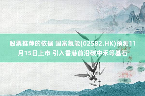 股票推荐的依据 国富氢能(02582.HK)预测11月15日上市 引入香港前沿碳中禾等基石