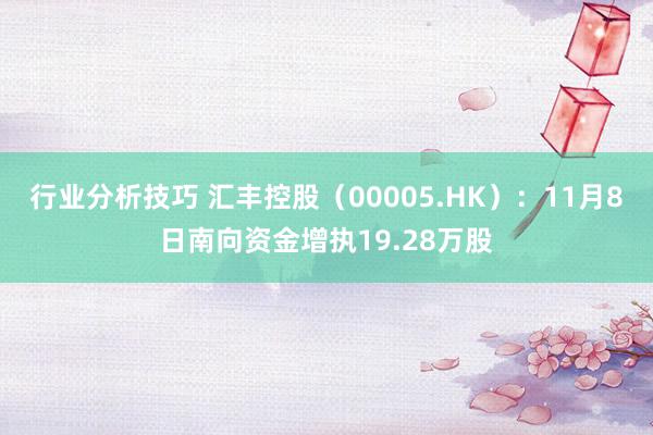 行业分析技巧 汇丰控股（00005.HK）：11月8日南向资金增执19.28万股