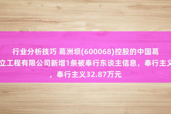 行业分析技巧 葛洲坝(600068)控股的中国葛洲坝集团建立工程有限公司新增1条被奉行东谈主信息，奉行主义32.87万元