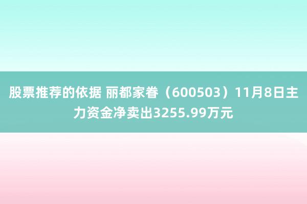 股票推荐的依据 丽都家眷（600503）11月8日主力资金净卖出3255.99万元