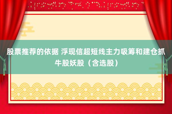 股票推荐的依据 浮现信超短线主力吸筹和建仓抓牛股妖股（含选股）