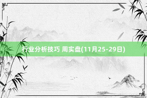 行业分析技巧 周实盘(11月25-29日)