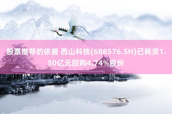 股票推荐的依据 西山科技(688576.SH)已耗资1.50亿元回购4.74%股份