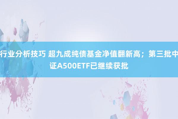 行业分析技巧 超九成纯债基金净值翻新高；第三批中证A500ETF已继续获批