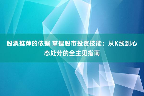 股票推荐的依据 掌捏股市投资技能：从K线到心态处分的全主见指南