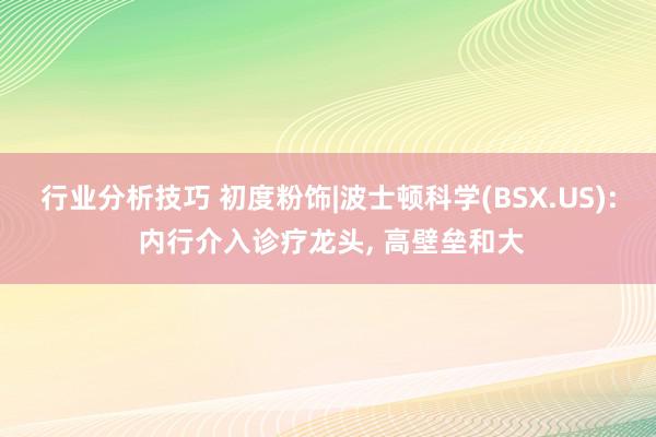 行业分析技巧 初度粉饰|波士顿科学(BSX.US): 内行介入诊疗龙头, 高壁垒和大