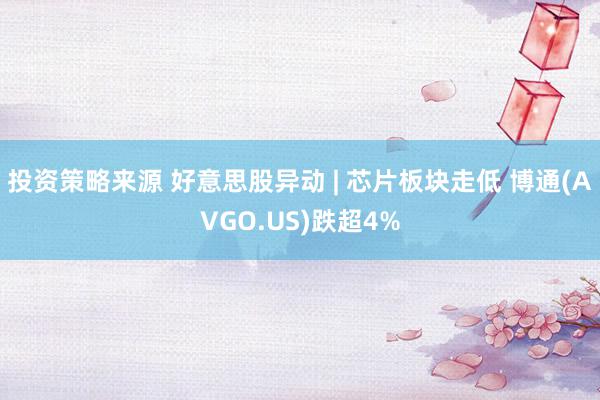 投资策略来源 好意思股异动 | 芯片板块走低 博通(AVGO.US)跌超4%