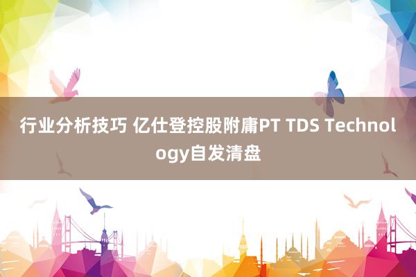 行业分析技巧 亿仕登控股附庸PT TDS Technology自发清盘