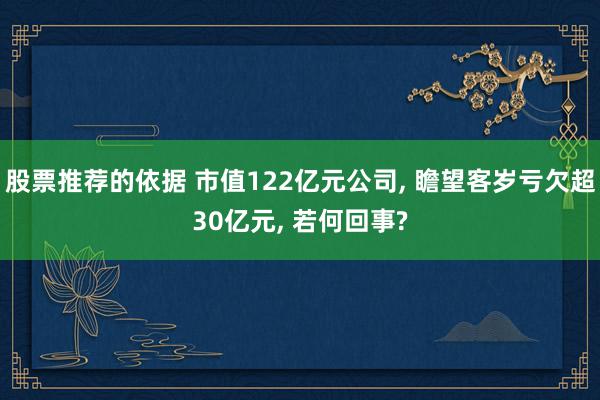 股票推荐的依据 市值122亿元公司, 瞻望客岁亏欠超30亿元, 若何回事?