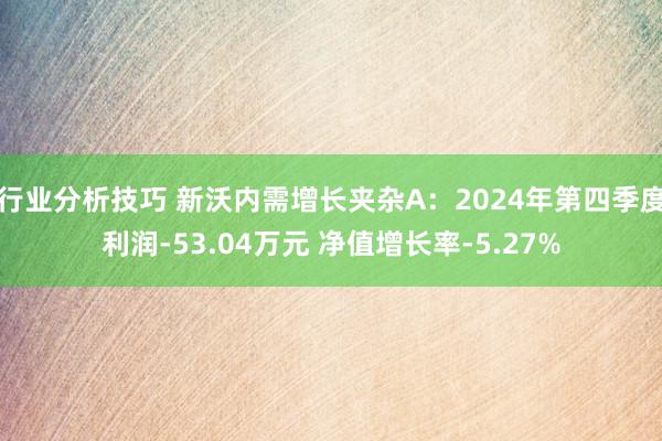 行业分析技巧 新沃内需增长夹杂A：2024年第四季度利润-53.04万元 净值增长率-5.27%