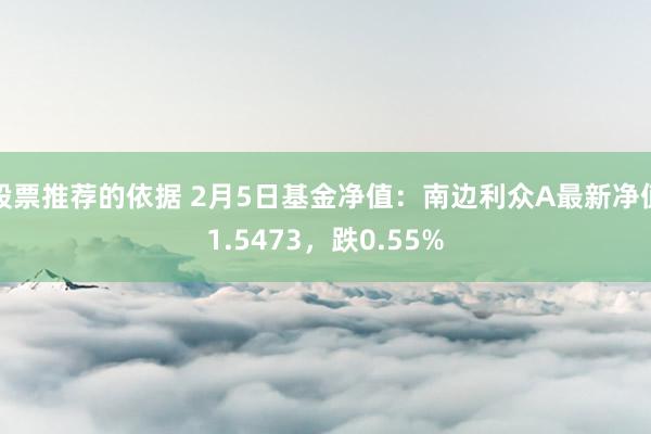 股票推荐的依据 2月5日基金净值：南边利众A最新净值1.5473，跌0.55%