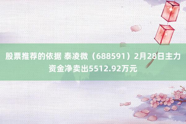 股票推荐的依据 泰凌微（688591）2月28日主力资金净卖出5512.92万元