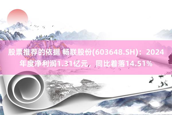 股票推荐的依据 畅联股份(603648.SH)：2024年度净利润1.31亿元，同比着落14.51%